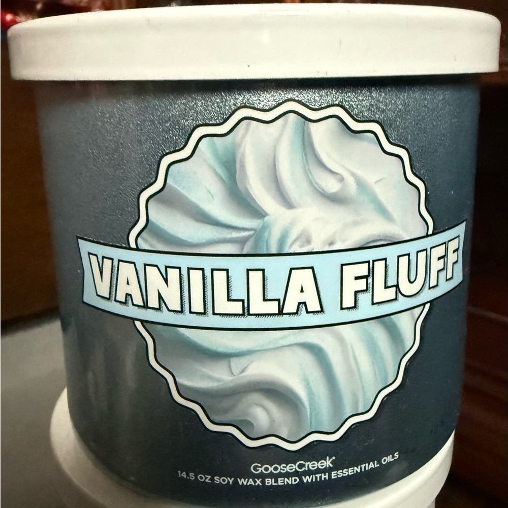 Vanilla Fluff Soy Wax Candle - Blue